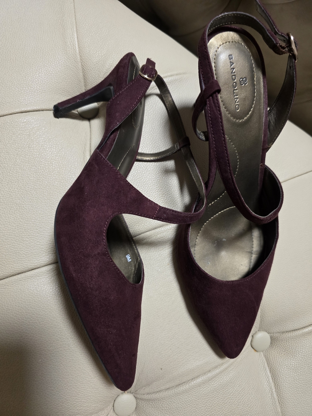 Bandolino Pointed Toe Pump in Burgundy 8.5